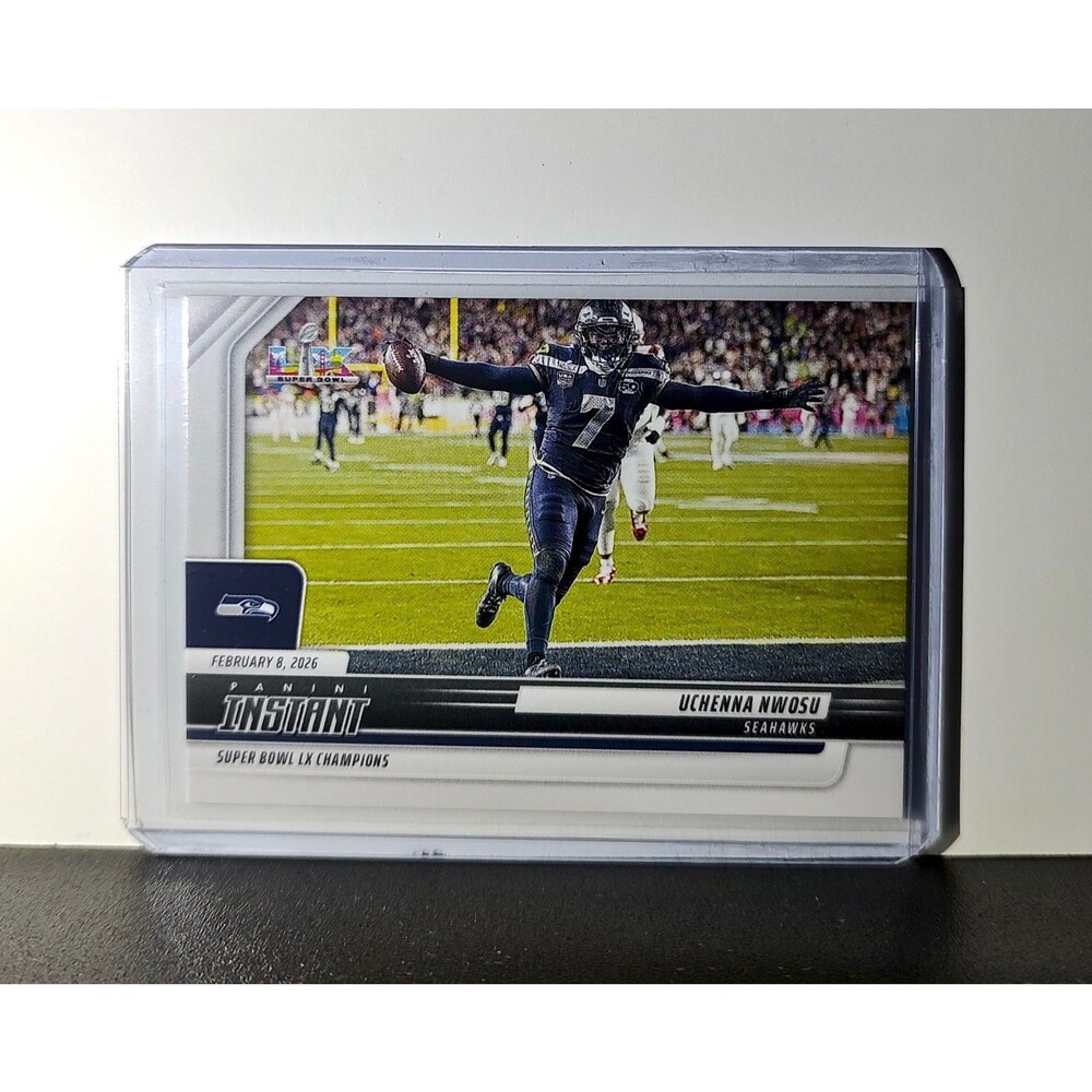 Uchenna Nwosu 2026 Panini NFL Super Bowl LIX Champions #18 Card Seattle Seahawks